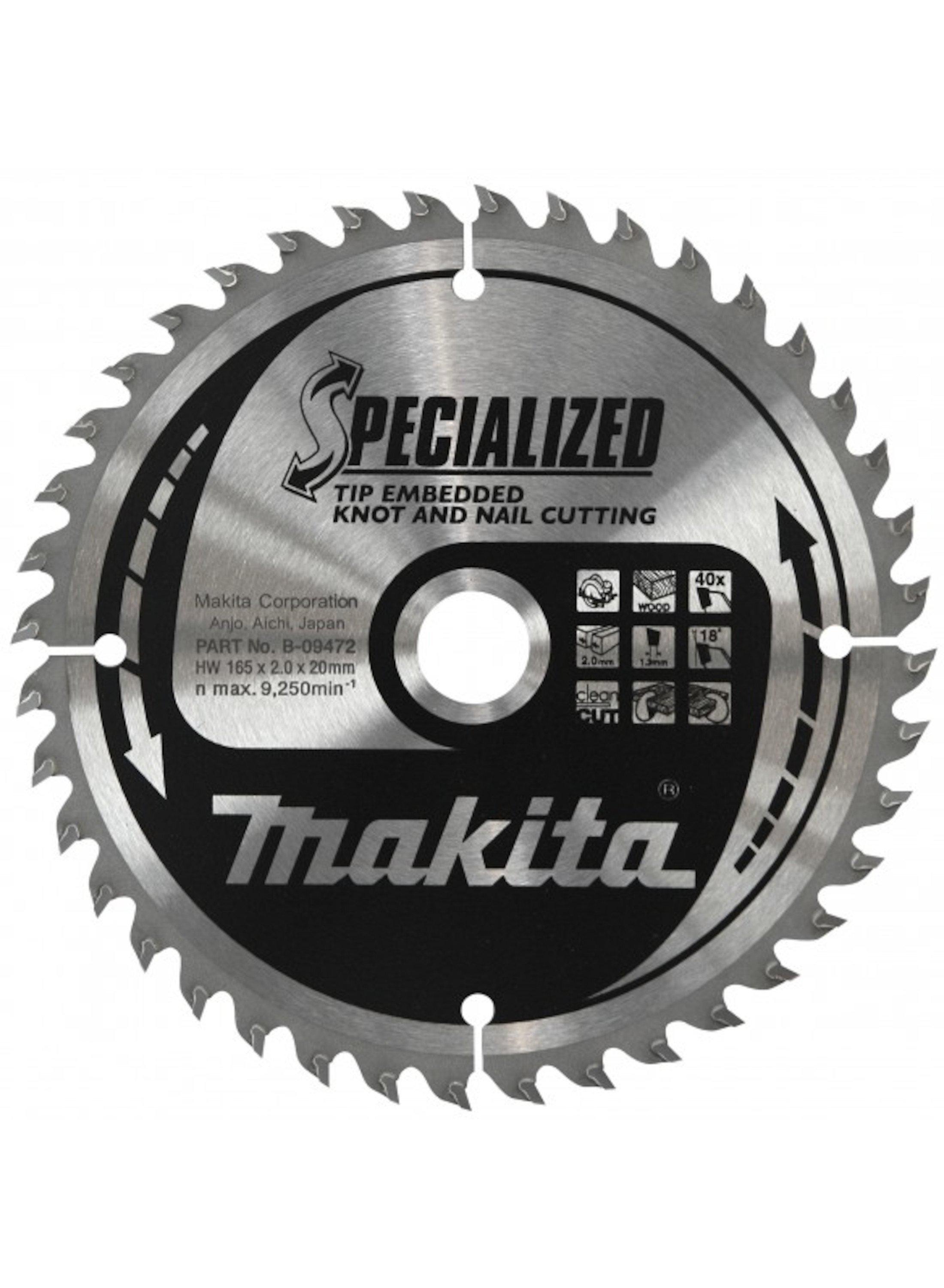 Диск пильный по дереву Makita Makblade Plus 165х20 мм 40T