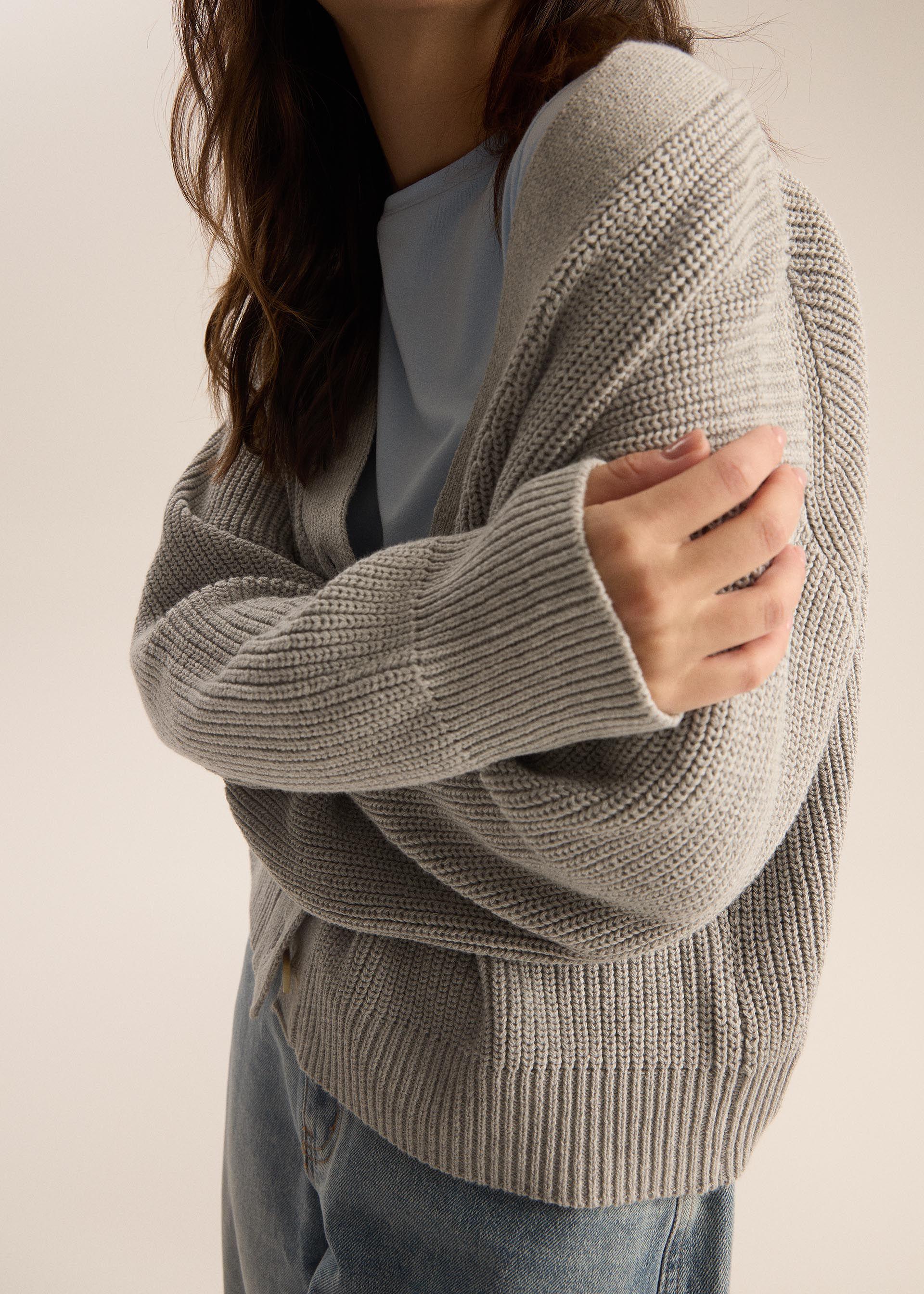 Кардиган жіночий Diverse LIMPID на ґудзиках S Світло-сірий меланж (5905384179531) - фото 4 Кардиган жіночий Diverse LIMPID на ґудзиках S Світло-сірий меланж (5905384179531) - фото 4