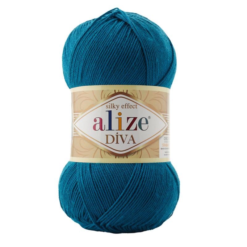 Пряжа Alize Diva Batik 2130 Белый/Молочный/Синий