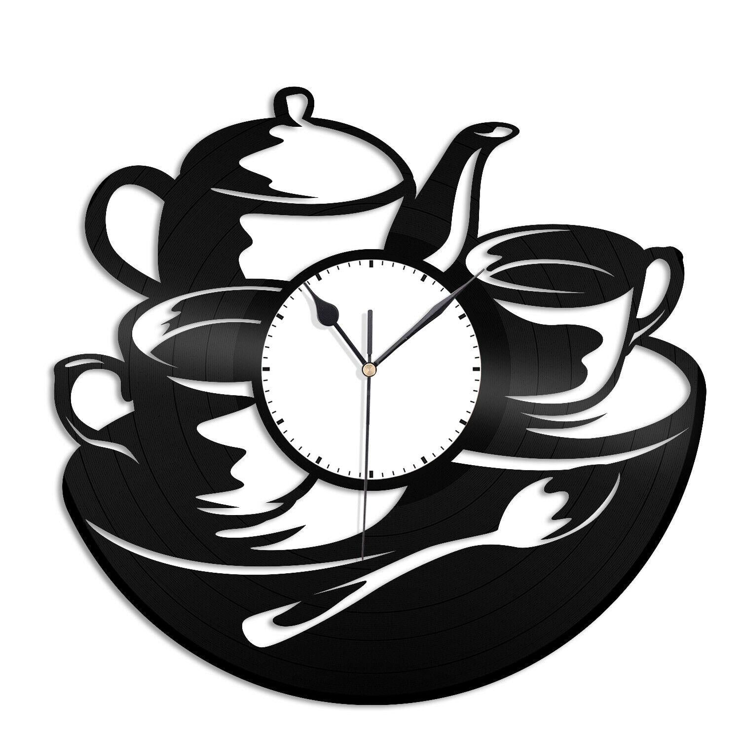 Часы настенные Заварочный чайник 1936 из виниловой пластинки