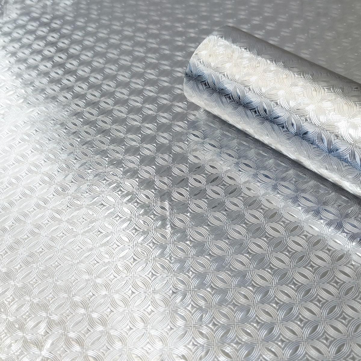 Пленка ПВХ самоклеющаяся Sticker Wall Серебро/Узор круги 0,4х10 м (R-MM-6005-2)