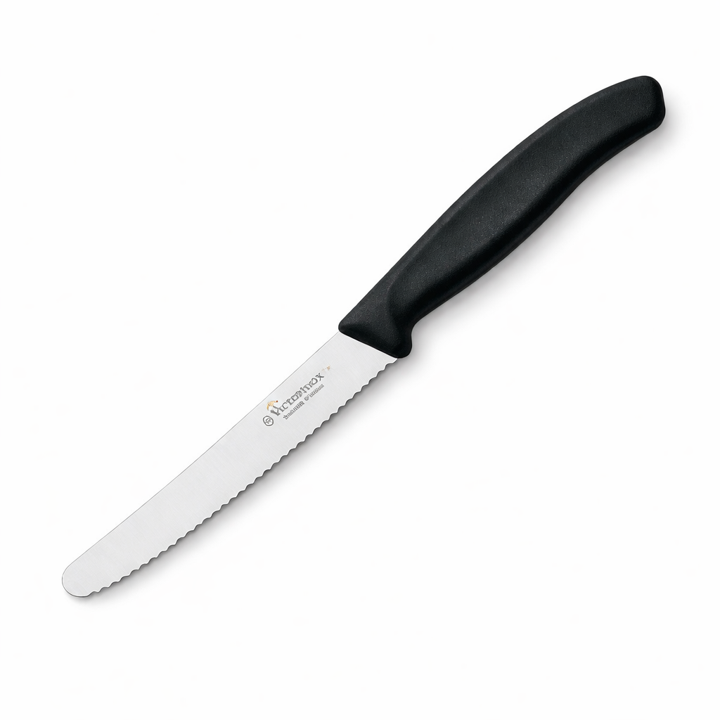 Кухонный нож серейторный Victorinox SwissClassic Tomato Sausage 11 см Черный (31560731)