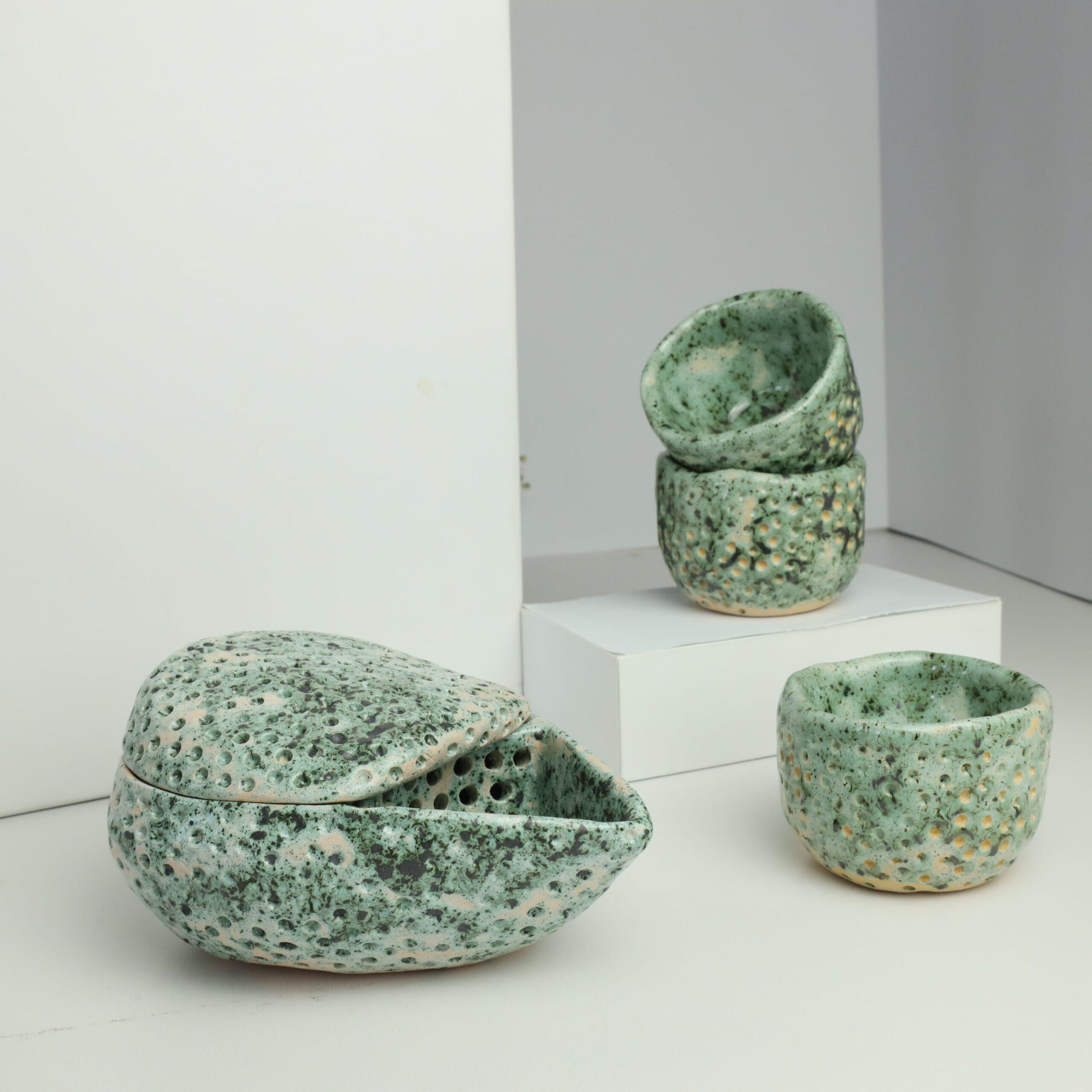 Набор для чайной церемонии Речной камень ручной работы (TS-18) - фото 4 Набор для чайной церемонии Речной камень ручной работы (TS-18) - фото 4