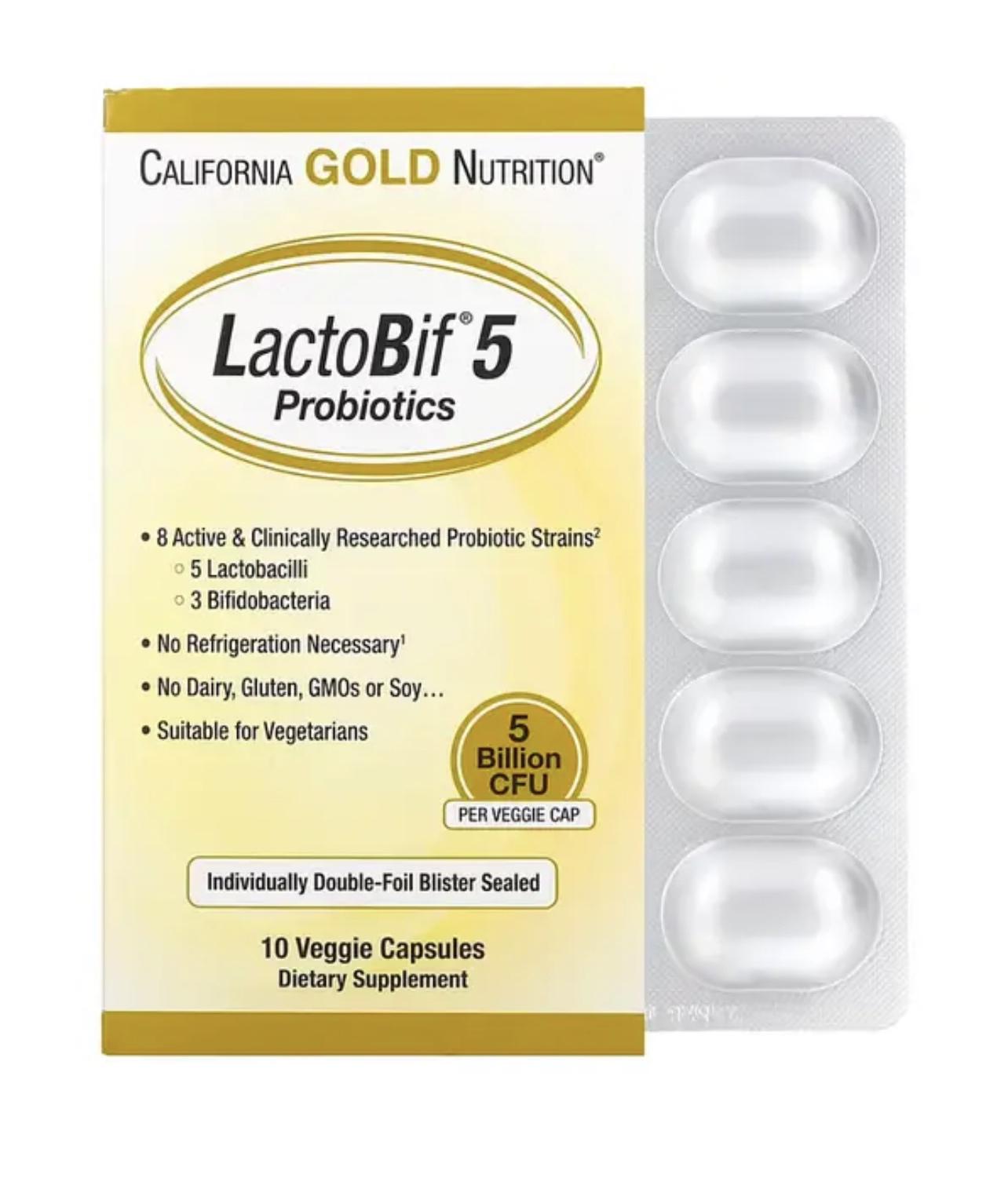 ᐉ Пробиотик California Gold Nutrition LactoBif Probiotics 5 Billion CFU ...