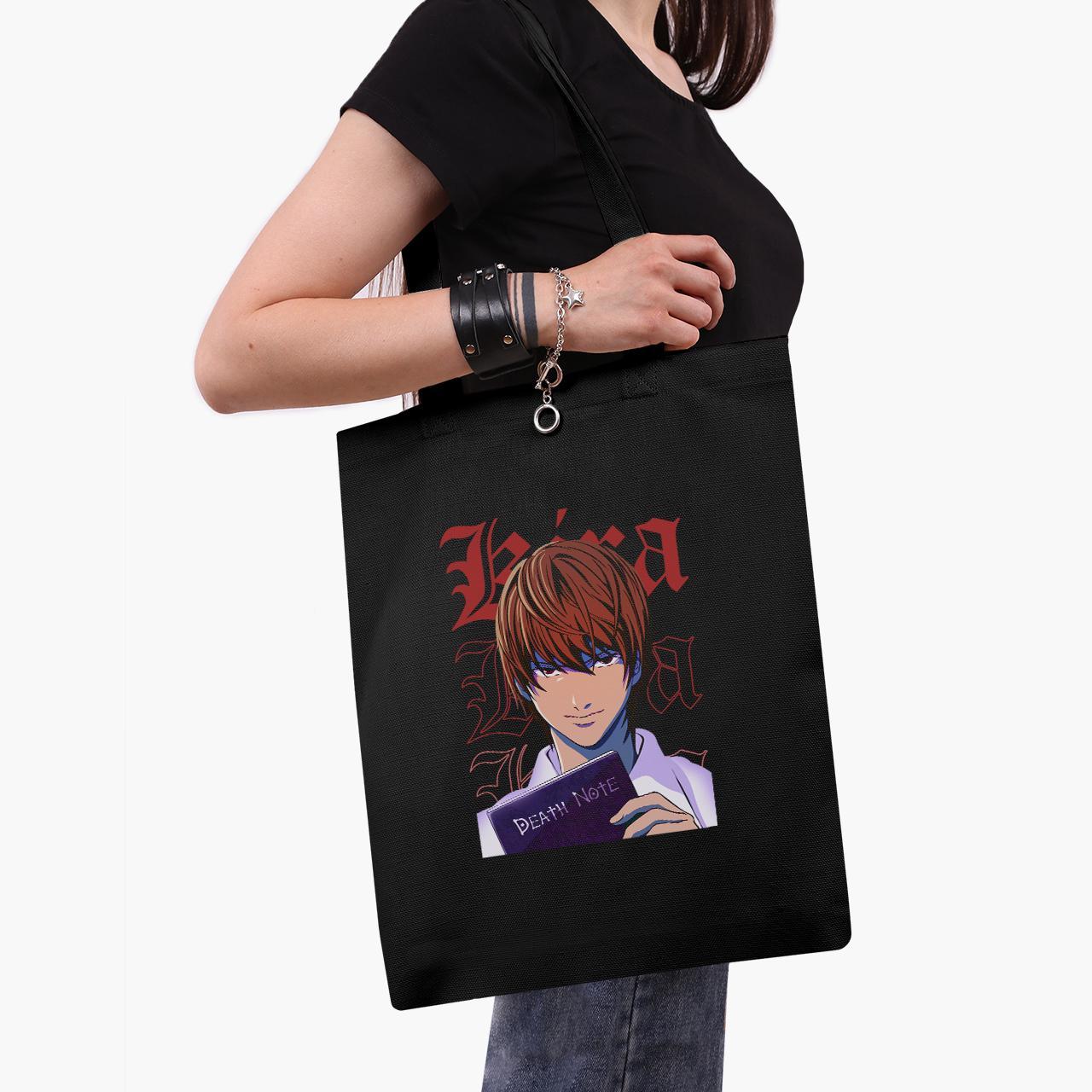Эко сумка шоппер Kira Death Note 41x35 см Черный (9227-2823-BKZ)