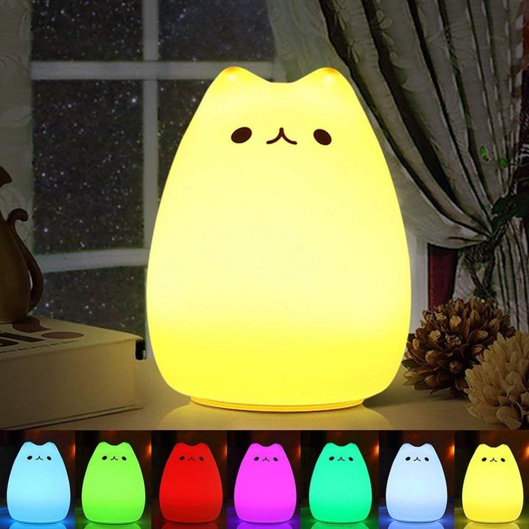 Нічник дитячий Little Cat Silicone Light 7 кольорів (730667kmt) - фото 6