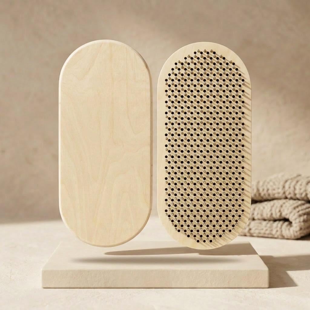 Доска Садху Krok Минимализм овал оцинкованные гвозди 10 мм Натуральное дерево (TY-014-1)