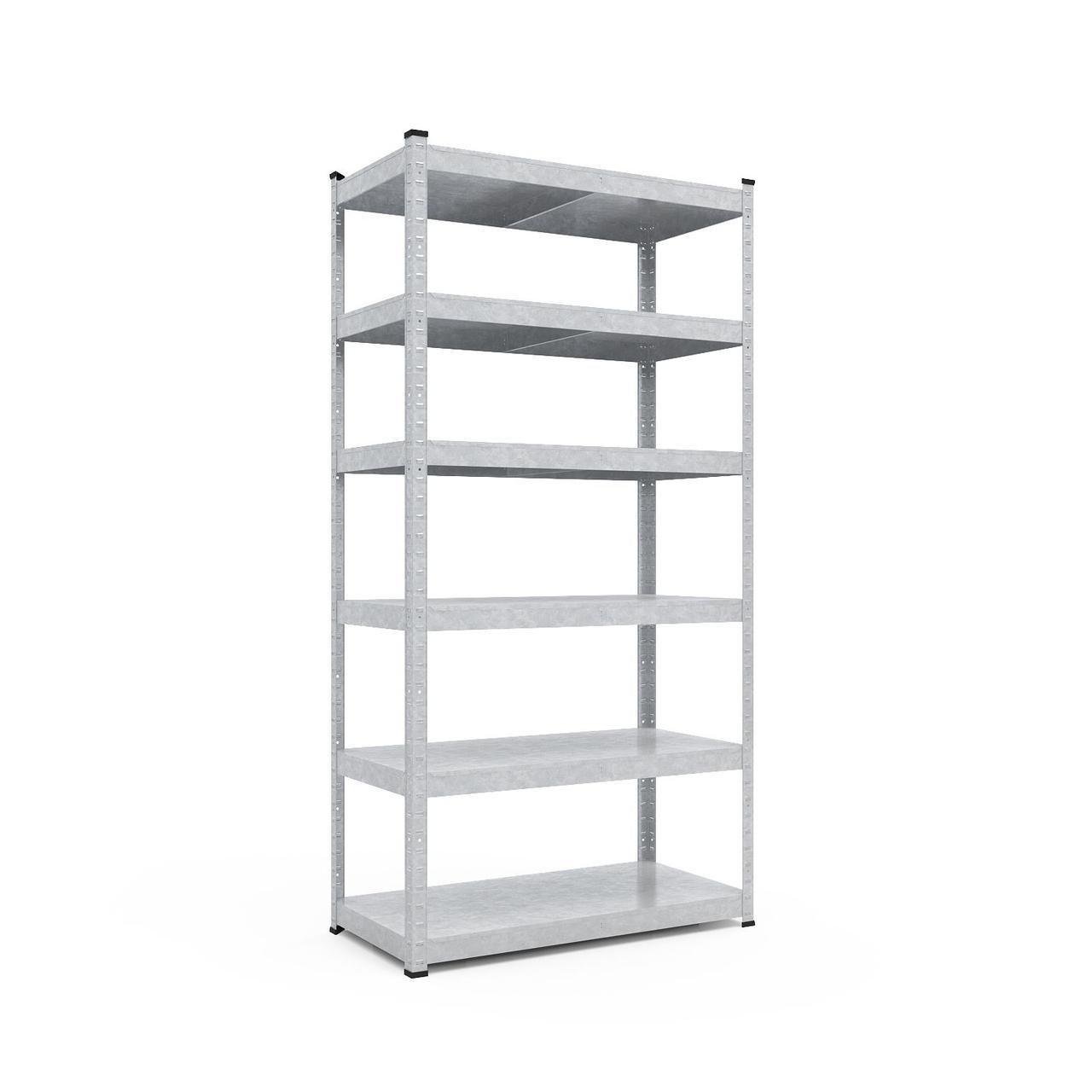 Стеллаж Меткас Стандарт ОС 220 кг/полку 6 полок металл оцинкованный 2850x1200x400 мм (2640911715)