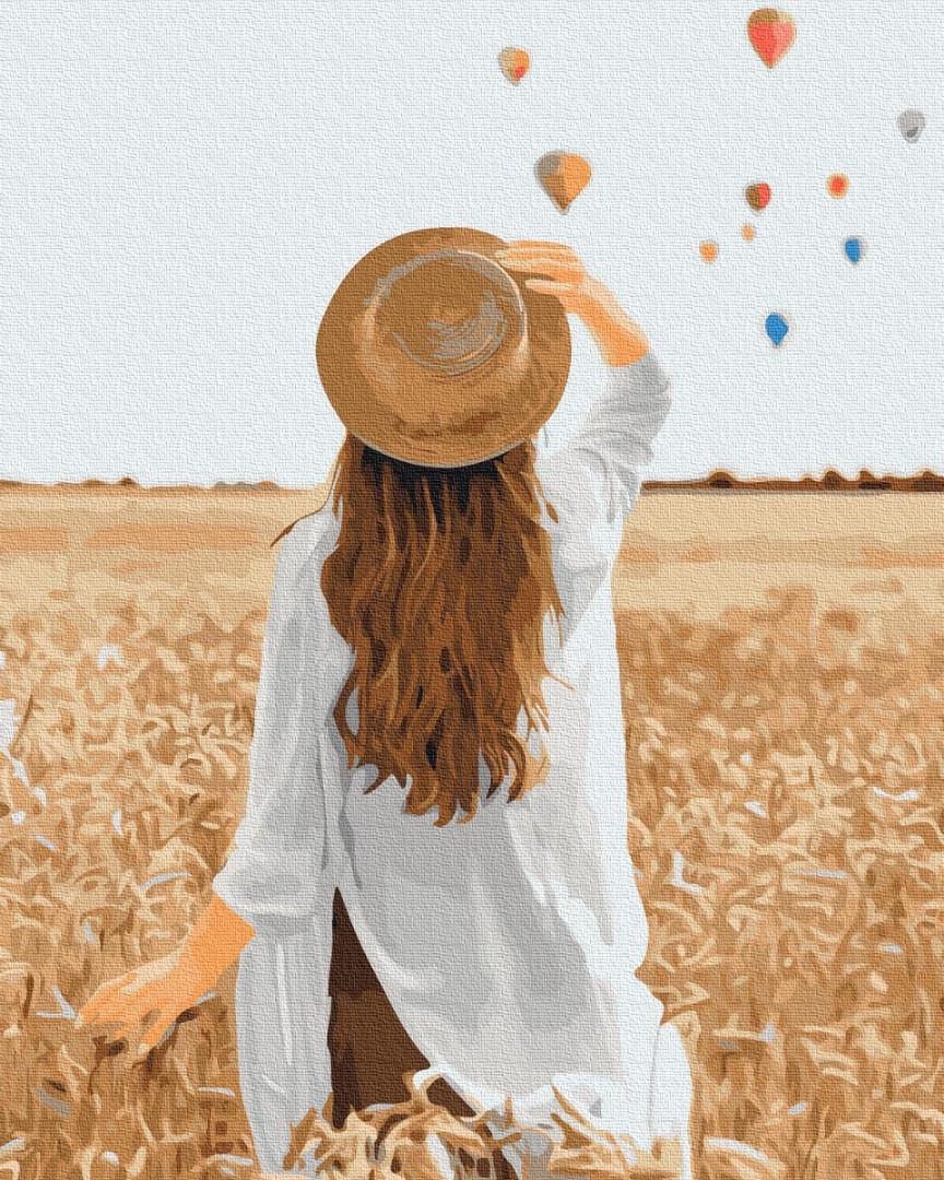 Картина по номерам Brushme Путешественница в ржаном поле 40x50 см (GX37564)