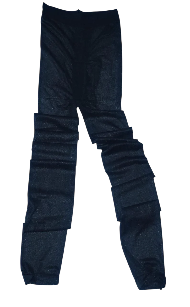 Леггинсы тонкие мужские с вертикальным разрезом One size Черный (42-91-1776-Ч)