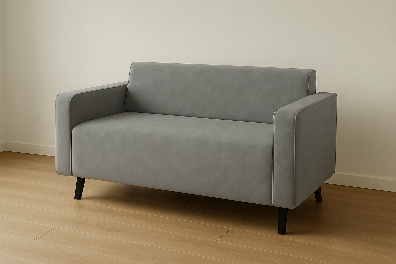 Диван офисный Tobi Sho Тайм с подлокотниками велюр Крокус 1760х680х770 мм Серый (Серый/90) - фото 2