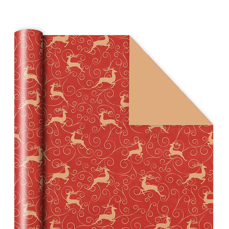 Бумага упаковочная Lesko PPW PAPER PZ044-8 Олени