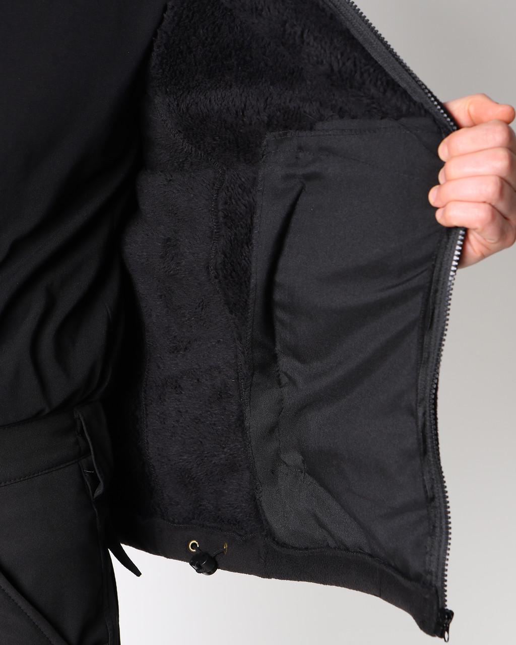 Кофта на флисе с искусственным мехом р. 46 Черный (Кофта Мішка ТС_чорн_46) - фото 7