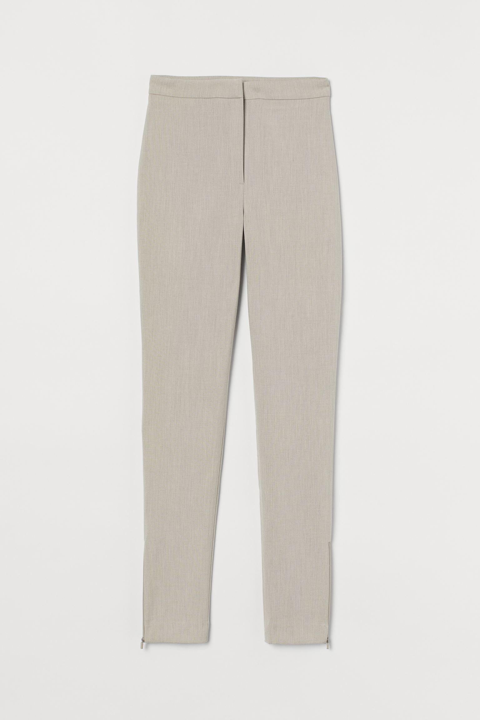 Штани H&M Меланж р. 32 Світло-бежевий (Q611936982)