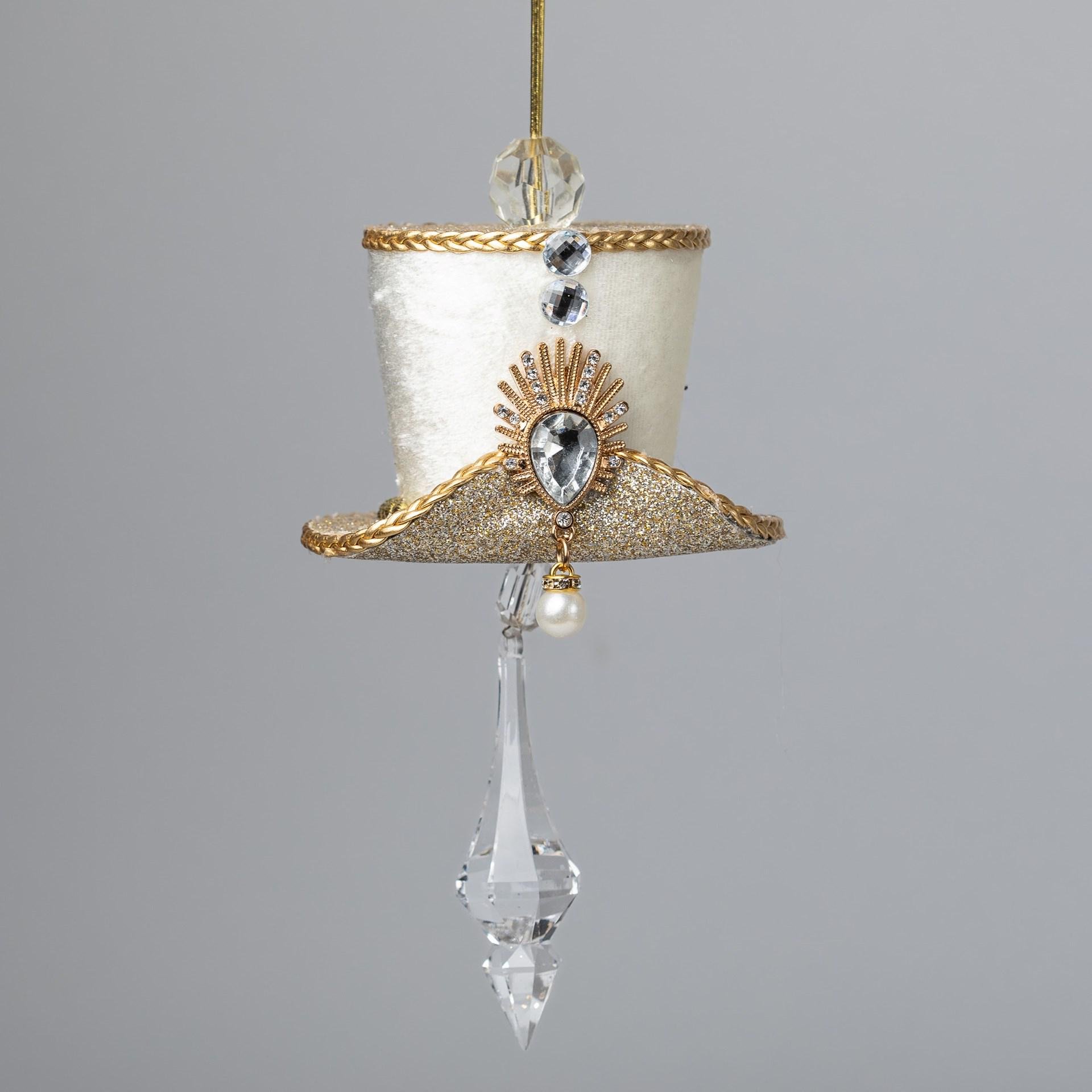 Іграшка на ялинку Флоріаль "Злата" капелюх 10 см(2405)