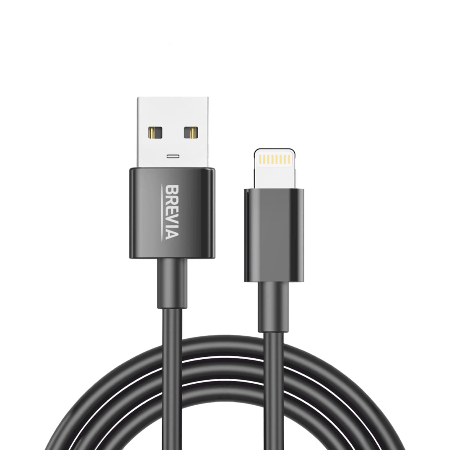 Кабель Brevia USB to Lightning 2,4А box 1 м Черный (55100BULC1)