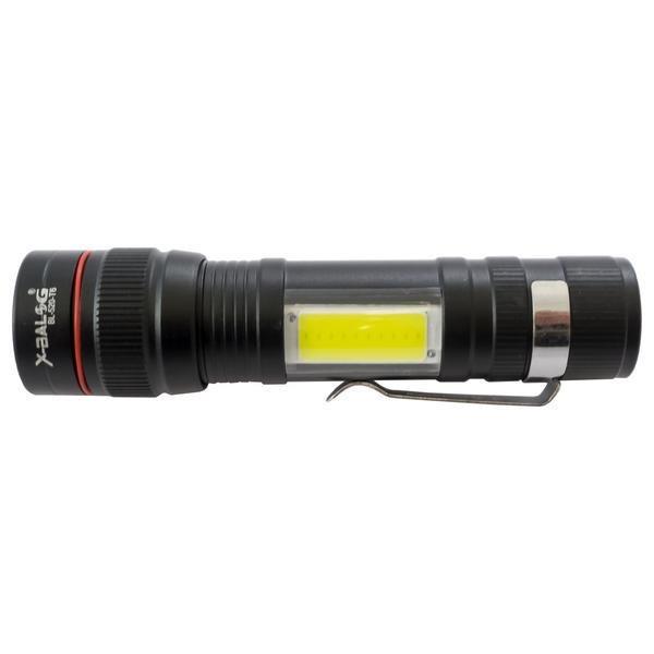 Фонарь ручной X-Balog BL-520-T6 ХРЕ + COB/ЗУ mircoUSB/встроенный аккумулятор/zoom - фото 2