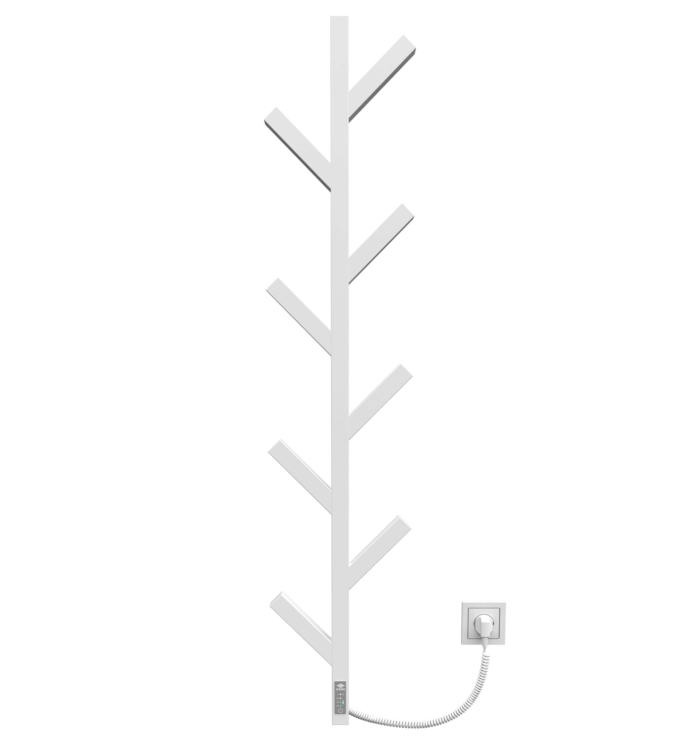 Полотенцесушитель Цедро 1200х255 мм ERL с таймером Белый (РЦ01ERLW)