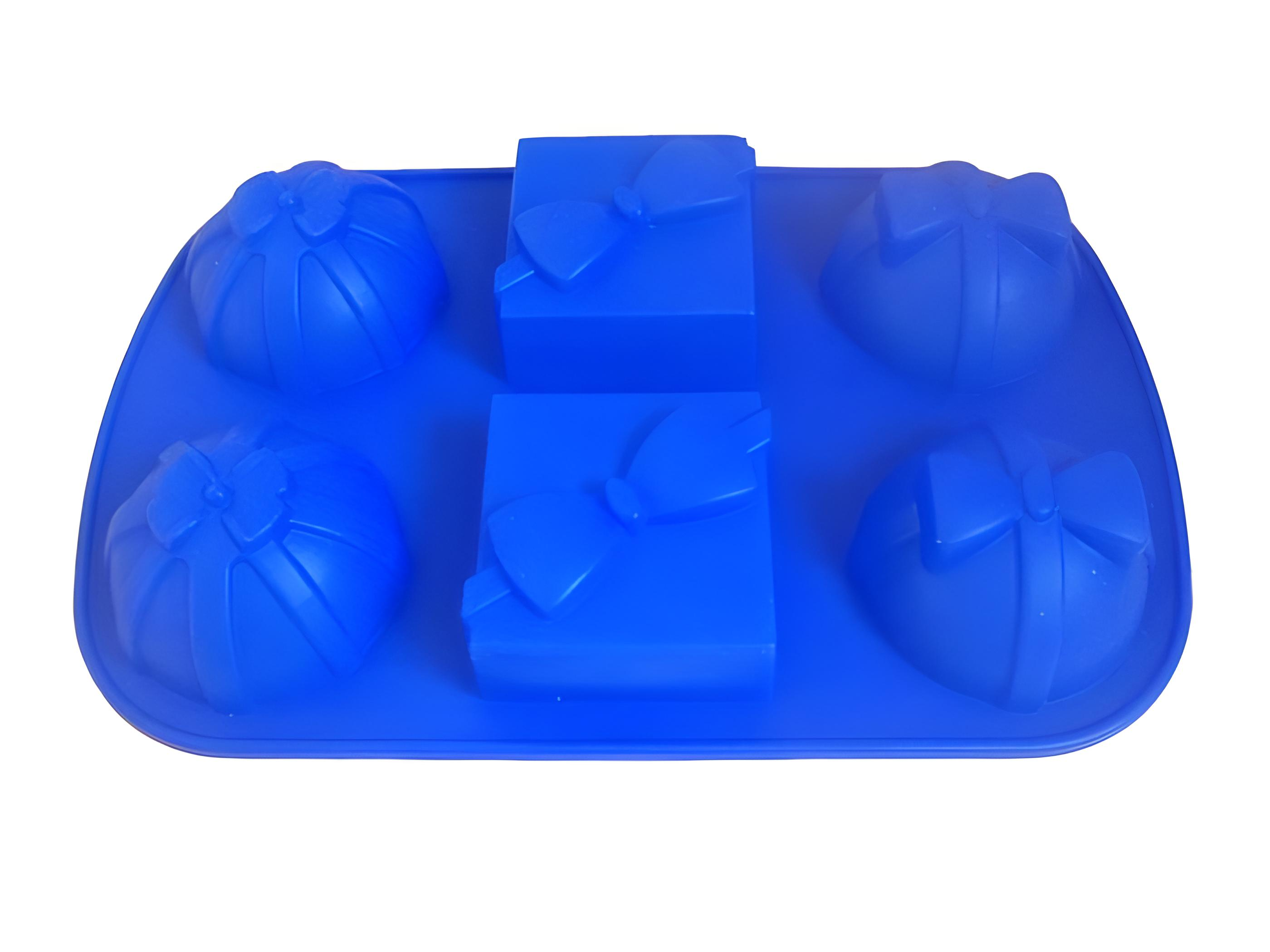 Силиконовая форма-противень 6 бантиков 0053 28,5х18х4 см (EM0053)