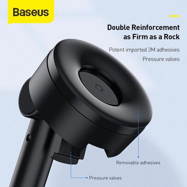 Тримач для телефону в автомобіль Baseus Simplism Gravity Car Mount Holder Black (SUYL-JY01) - фото 8