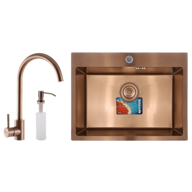 Набор MIXXUS SET-6045-200x1,0-PVD мойка/смеситель/диспенсер MX0588 (2421858753)