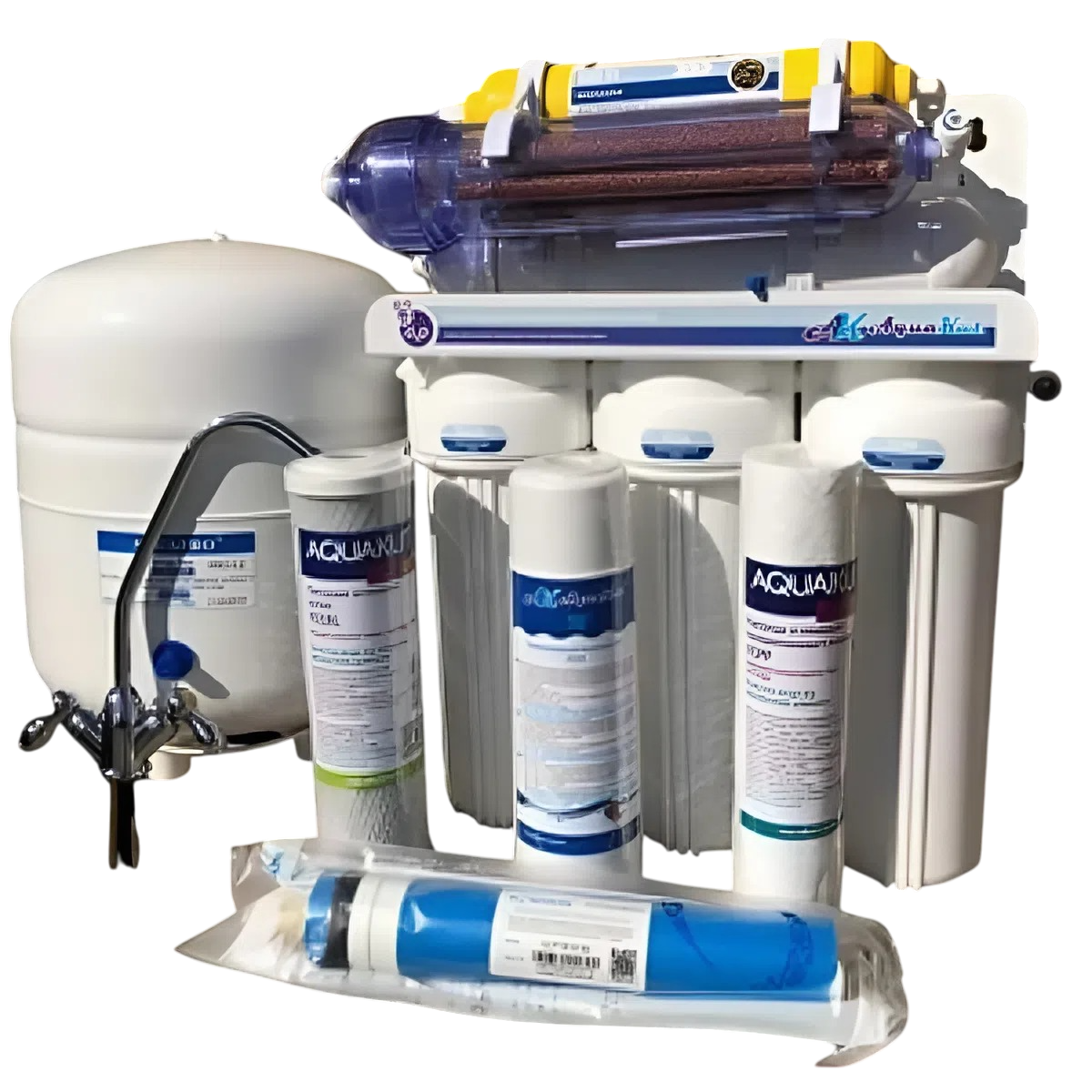 Система обратного осмоса Aquakut 50G RO-7 ARE03 без помпы с миниализатором/структуризатором (104-145)