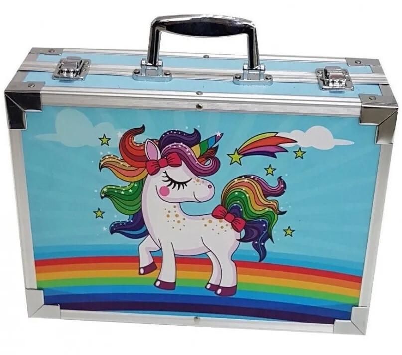 Набор для рисования и творчества детский в чемодане Единорог 145 предметов (2132705151)