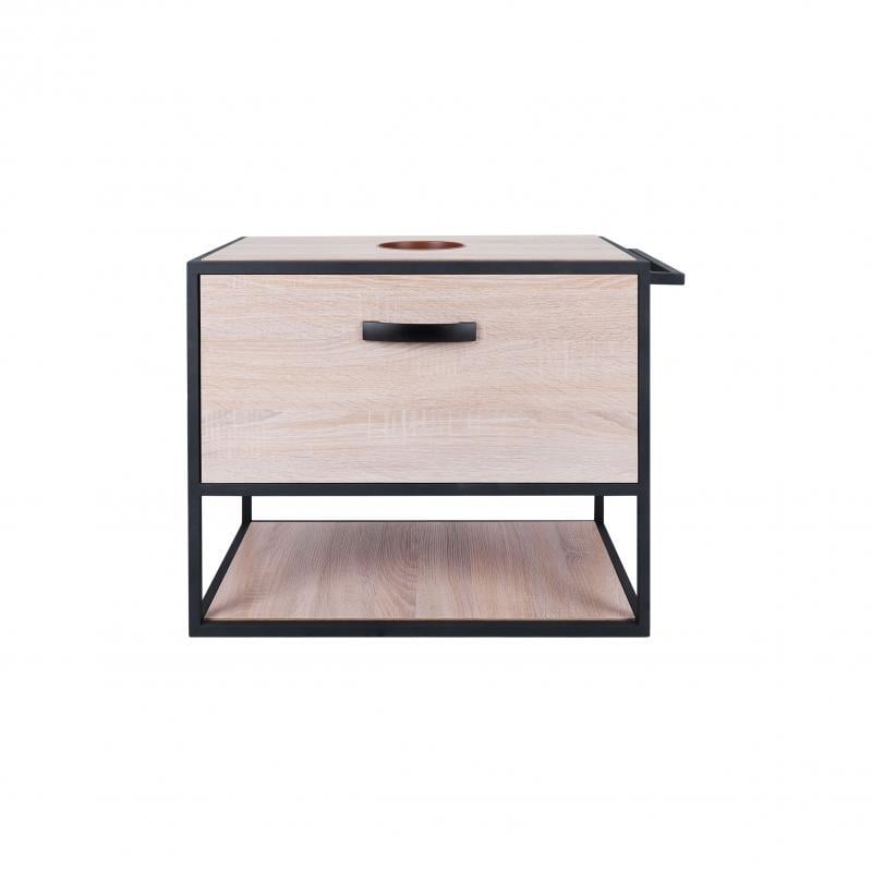 Тумба подвесная Q-tap Taurus 600х476х469 Whitish oak со столешницей QT2479TPT603WO (13810)