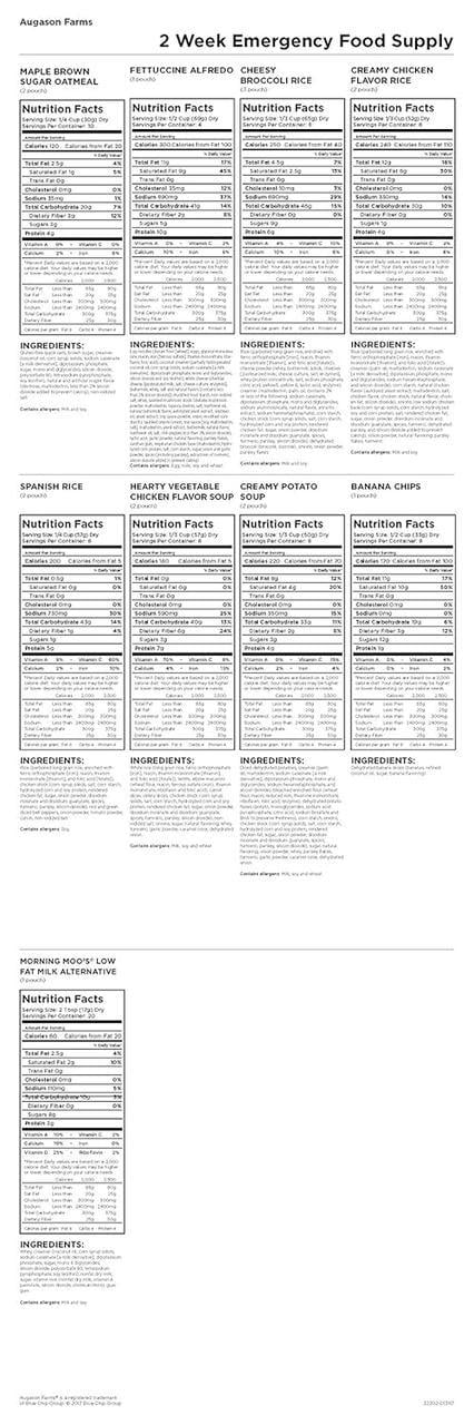 Сублимированный рацион питания Augason farms на 2 недели 140 порций (101073) - фото 3