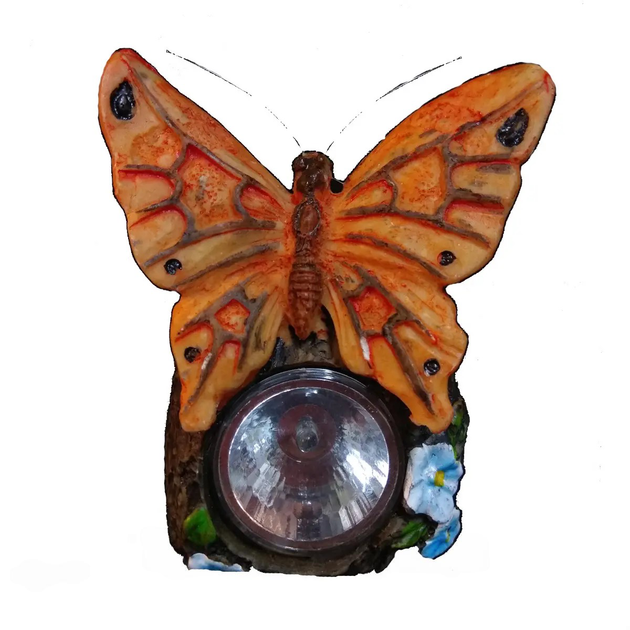 Садовый светильник Lemanso на солнечной батарее 6500К с выключателем оранжевая Бабочка IP44 (CAB124)