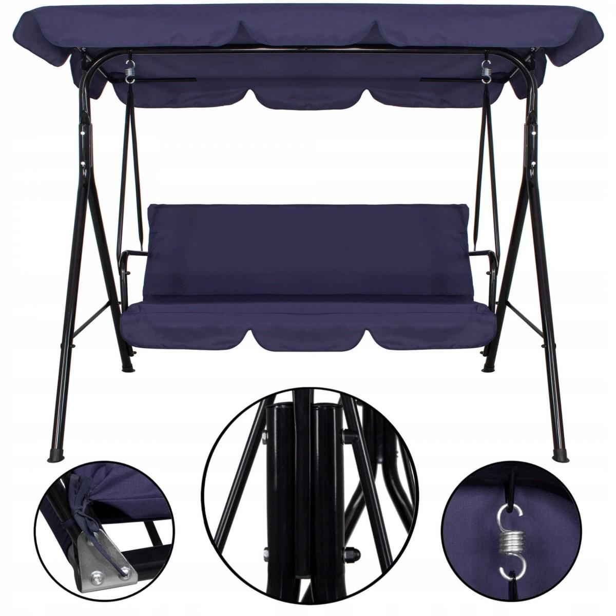 Садовые качели Springos Luna GS0019 150x170 см Синий (GS0019) - фото 5