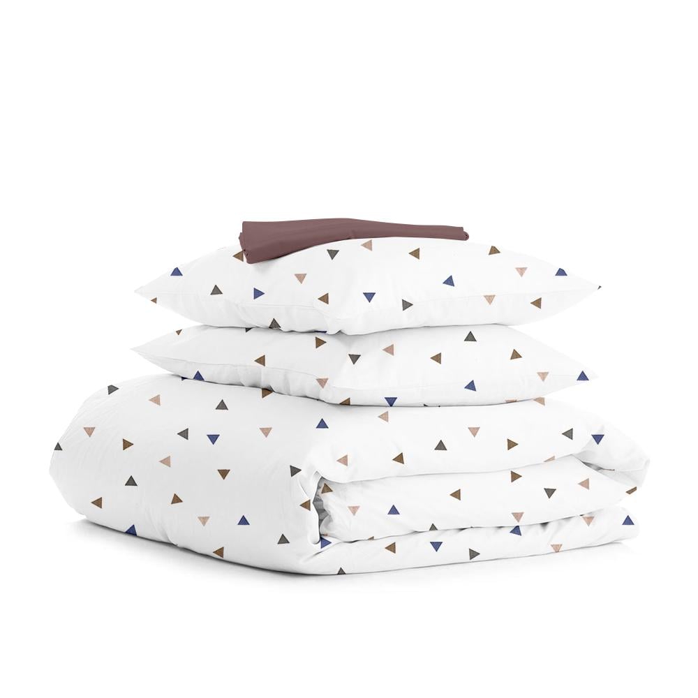 Комплект полуторної постільної білизни Cosas Delta Color Chocolate 160x220 см (4822052081051)