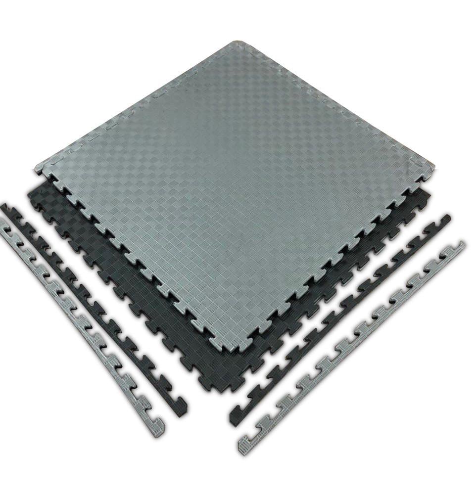 Мат-татами ласточкин хвост WCG EVA 1000x1000x30 мм Серо-черный (2666184274)