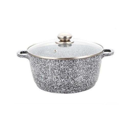 Кастрюля со крышкой Benson BN-316 с антипригарным гранитным 3,2 л Серый (14102924)