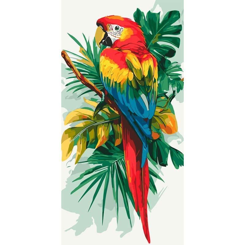 Картина по номерам ART CRAFT Яркая ара птица 40х80 см (11721-AC)