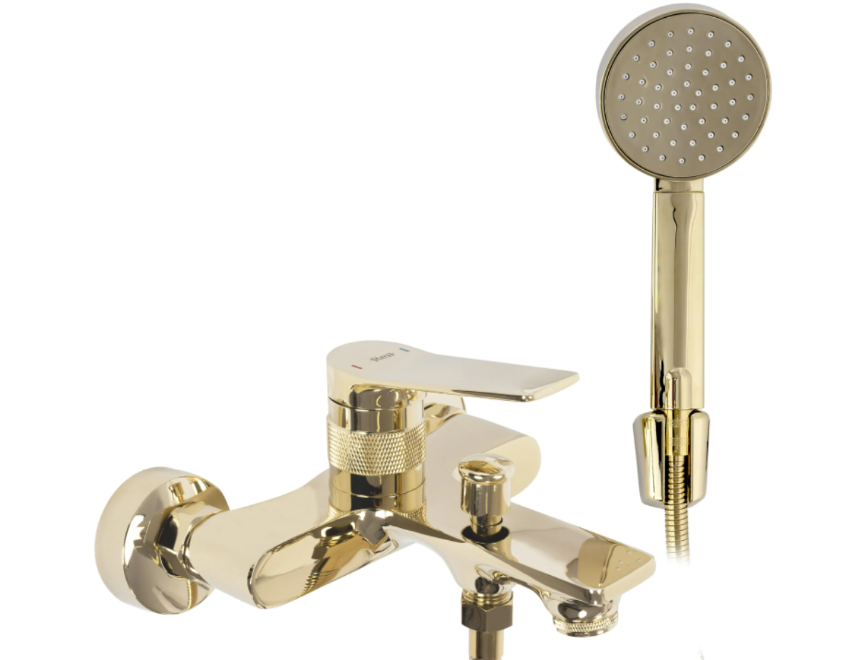 Смеситель для ванны CUBO REA VIRAL GOLD REA-B2024 однорычажный Золотой (134257)