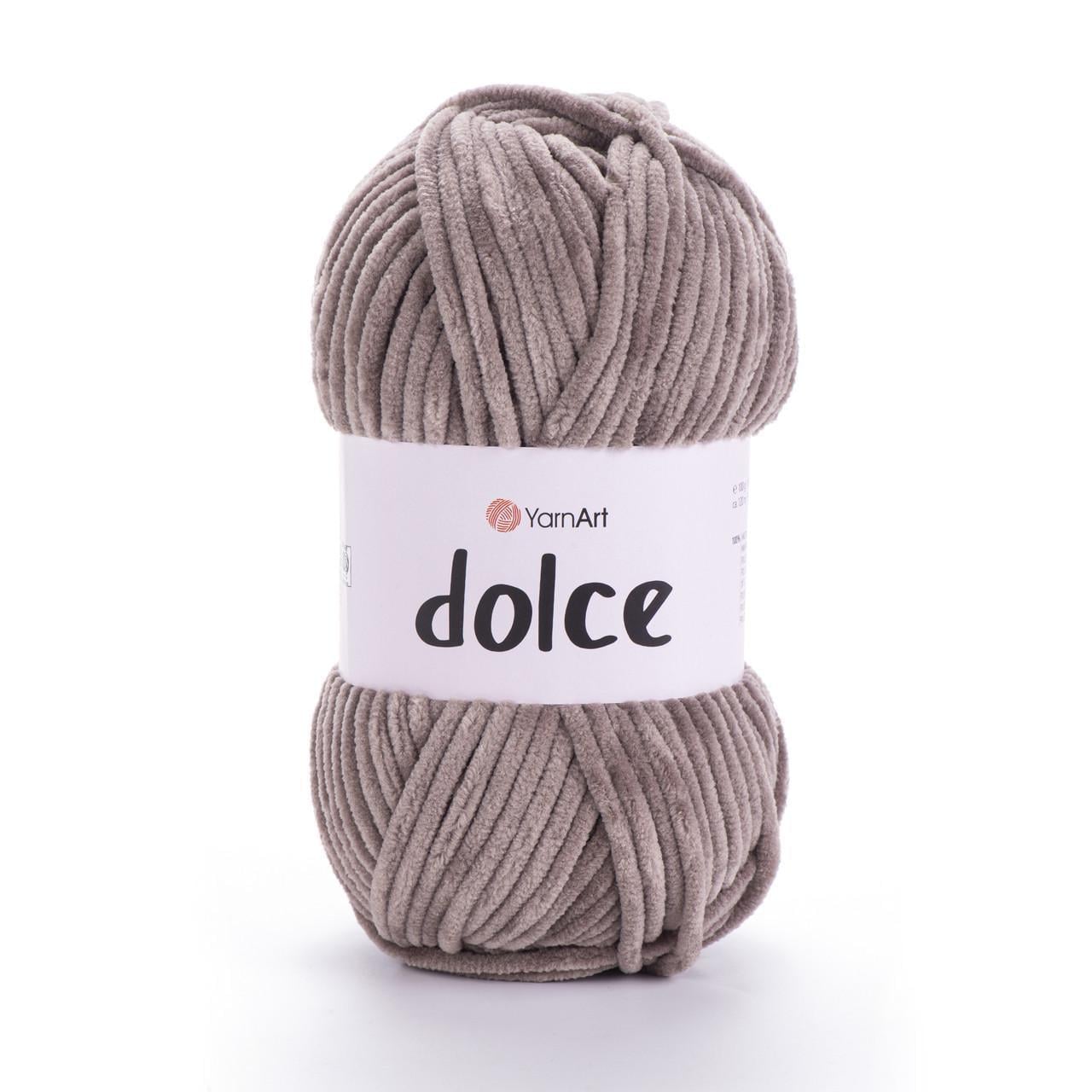 Пряжа махровая YarnArt Dolce для макраме/вязания/ткачества Какао №754 (2486514430)