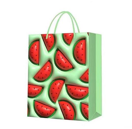 Подарунковий пакет Stenson R96983-L Fruits 3D 31х41х12 см