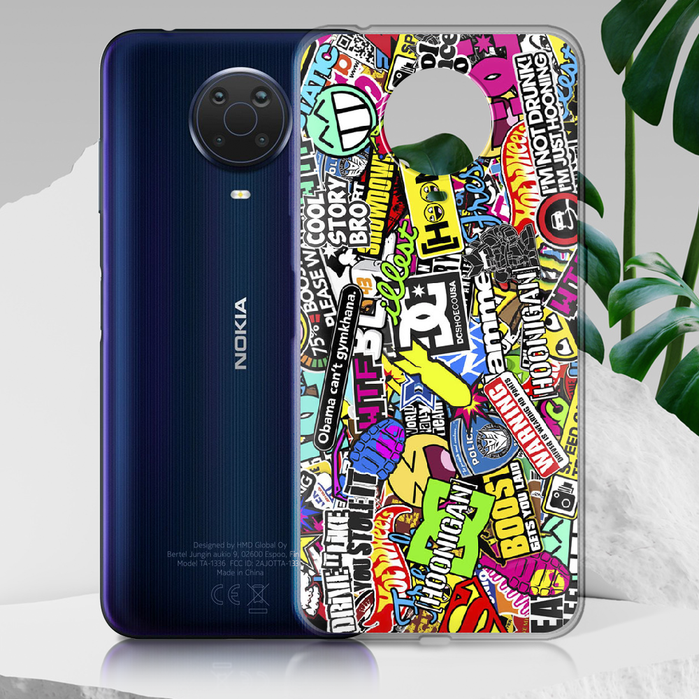 Чохол BoxFace Nokia G20 Multicolored Inscriptions Прозорий силікон (42373-up880-42373) - фото 2