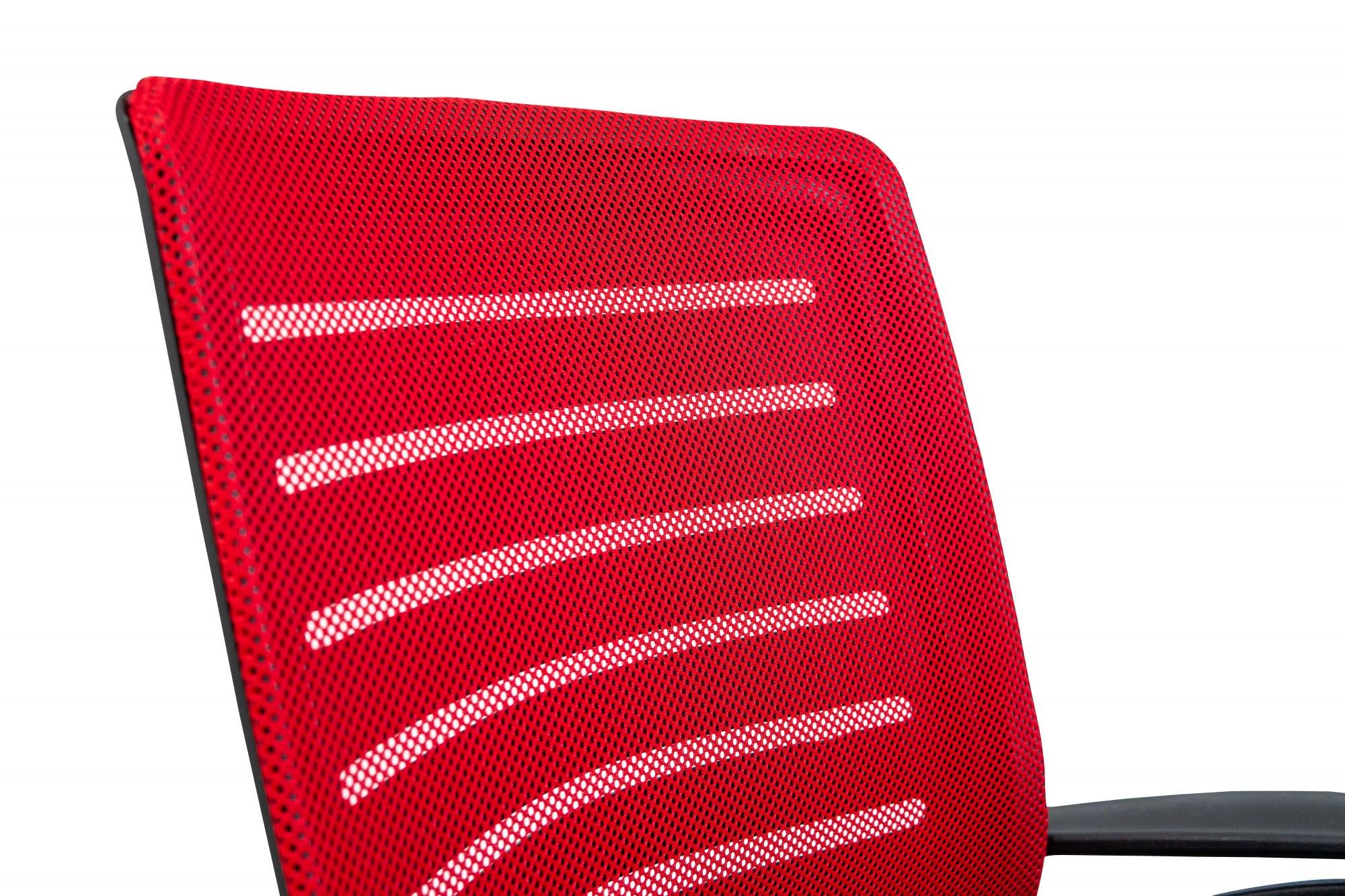 Кресло офисное компьютерное Flush Сетка Хром М1 Tilt Черно-красный - фото 4