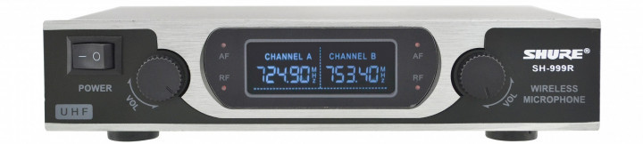 Радіосистема Shure SH-999R на 2 мікрофони Сріблястий (MD-14166) - фото 2 Радіосистема Shure SH-999R на 2 мікрофони Сріблястий (MD-14166) - фото 2