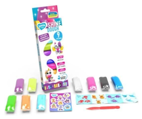 Набір для ліплення з тістом Lovin ОКТО 9 кольорів shine (MTT-157971)
