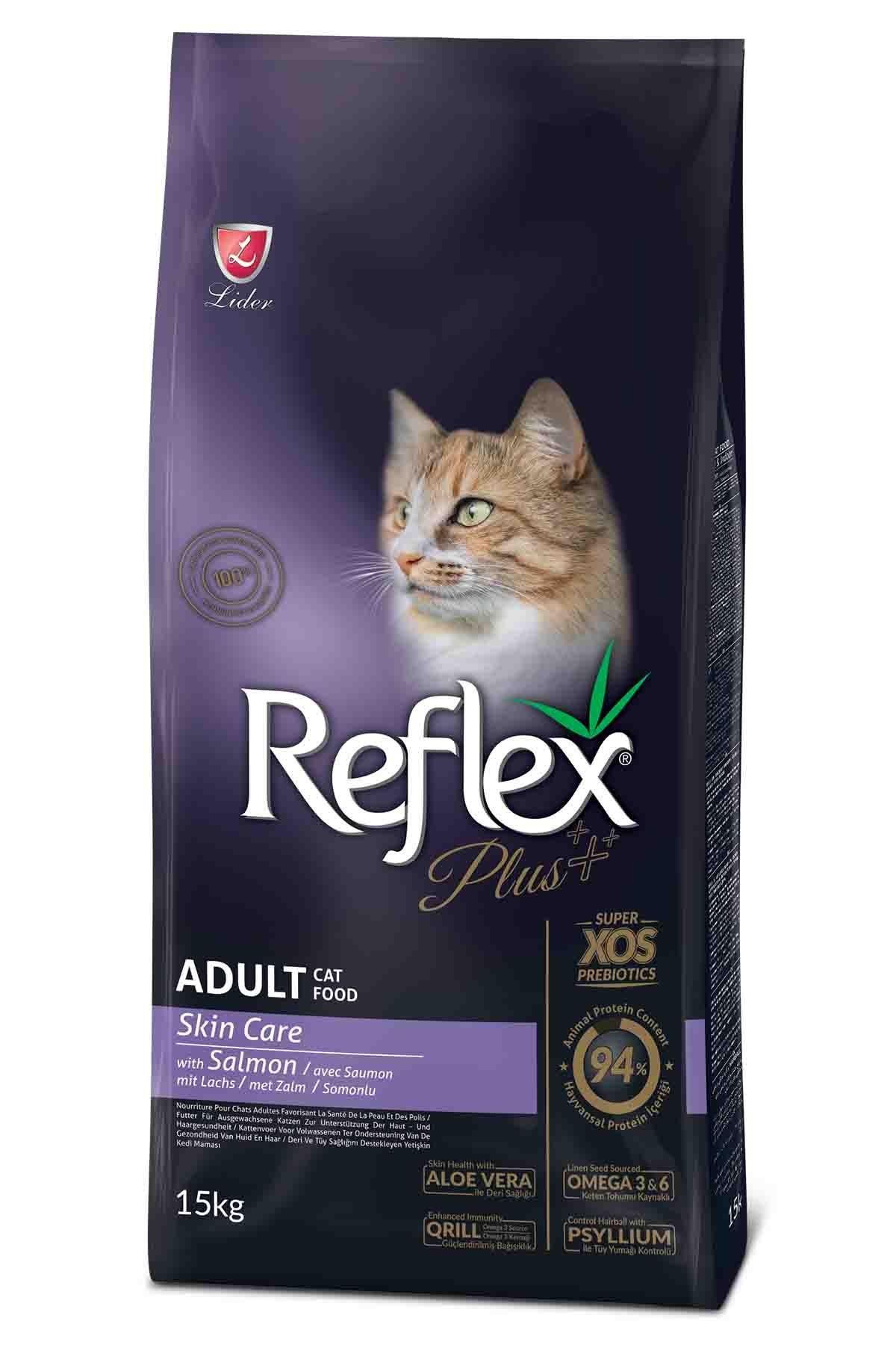 Корм сухой Reflex Plus Cat Skin Care с лососем для здоровья кожи и шерсти у кошек 15 кг (RFX-413) Корм сухой Reflex Plus Cat Skin Care с лососем для здоровья кожи и шерсти у кошек 15 кг (RFX-413)