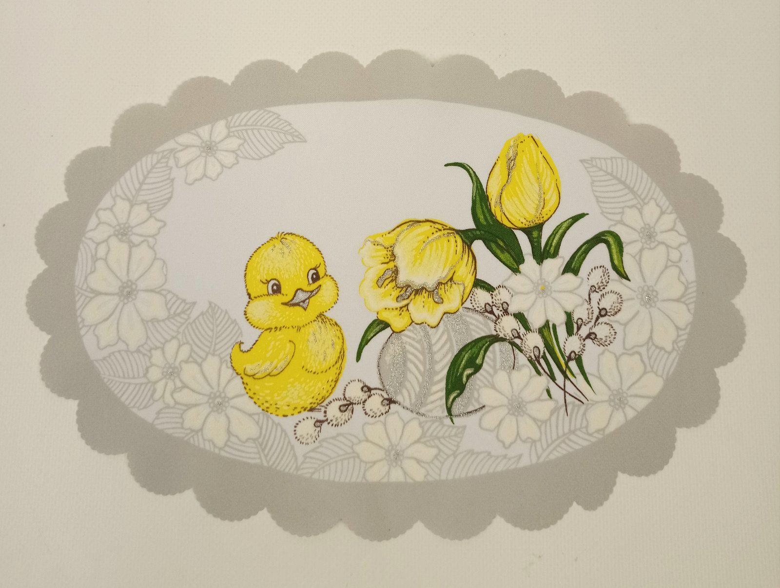 Салфетка пасхальная Easter Melody 20х30 см Grey (CN20441)