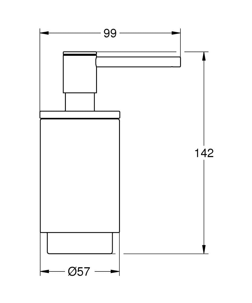 Дозатор для рідкого мила Grohe Selection 41218KF0 настільний 200 мл Чорний (170554) - фото 2