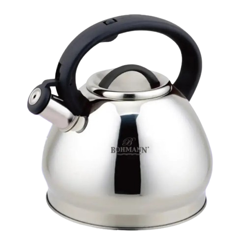 Чайник со свистком Bohmann BH-7627-30 3 л Серебристый (8-6-4926453)