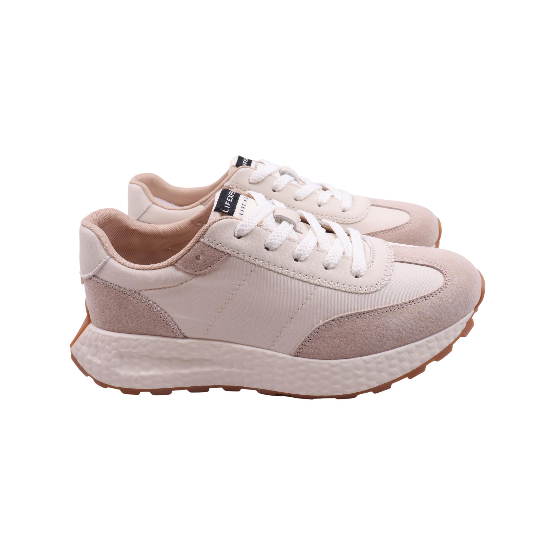 Кроссовки женские Li Fexpert из текстиля р. 37 Молочный (1212-23DK)