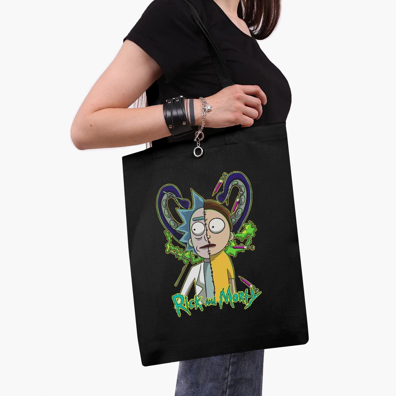 Эко сумка шоппер Rick Sanchez Rick and Morty 41x35 см Черный (9227-2935-BK)