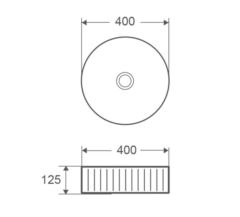 Раковина накладна MIXXUS Premium Wave-0101 40 см (MP6491) - фото 2 Раковина накладна MIXXUS Premium Wave-0101 40 см (MP6491) - фото 2