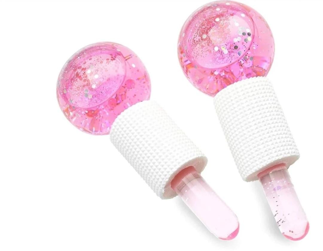 Кріосфери для масажу обличчя та тіла KRIO Ice Bal 2 шт. Рожевий (000068)